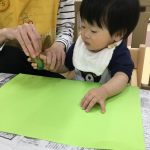 野菜スタンプに初挑戦! だいちぐみ
