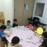幼児クラス合同で…　うみ、そら、たいよう組