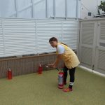 消火訓練しました