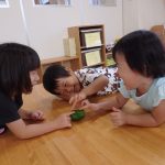 令和1年度 うみ組 野菜見せ(ピーマン・かぼちゃ・にんじん)
