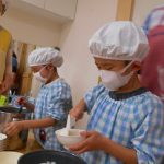 たいよう組 初めての給食当番