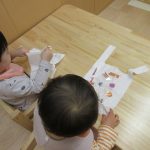 だいちぐみの凧揚げ製作