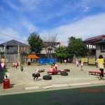４月７日　乳児組　園庭！