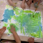 大胆！うみそら絵の具遊び