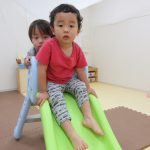すべり台、小麦粉粘土したよ！