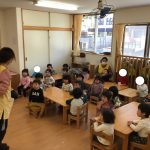 看護師によるうがい・手洗い指導