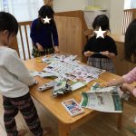 新聞紙やちらしを使って・・