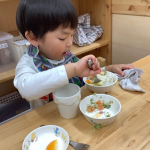 ふたば組の食事風景