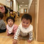 廊下で遊んだよ