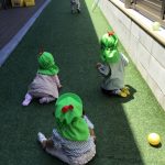 テラスで遊んだよ!