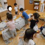 【新聞紙遊び】ふたば組