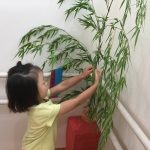 笹に七夕の飾りをつけました。～7月5日～