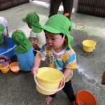 水あそびしました。