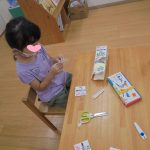 たいよう組：牛乳パックのぶんぶんコマ