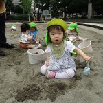 公園の砂場で遊びました!(だいち組)