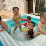 水が冷たくて気持ちいいな♪