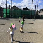 ふたば：グランドでたくさん走ったよ！
