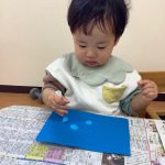 【絵の具でスタンプ遊びをしたよ!】~だいち組~