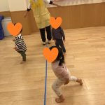 ホールで体操したよ!
