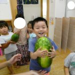 【とうがん　触ってみたよ！】