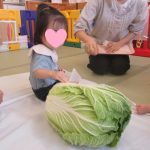 10月17日　『だいち組食育　白菜の食材見せ』