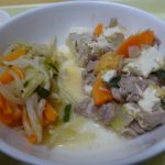 人気の給食「厚揚げと豚肉のうま煮」