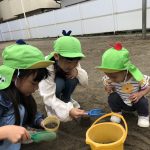 「だいち組、たいよう組と一緒に遊んだよ。」
