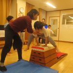 たいよう組　跳び箱何段跳べるかな？