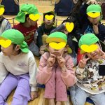 嶺町小学校の１年生の発表会リハの見学