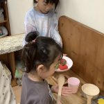 「ふたば組、たいよう組一緒に遊んだよ。」