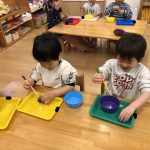 うみ組 お箸の練習を始めました