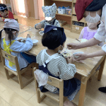 うみ組「スプーンを使って蒸しパン作り」