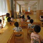 うみ食育「食べるときの姿勢」