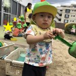 「園庭で遊んだよ」