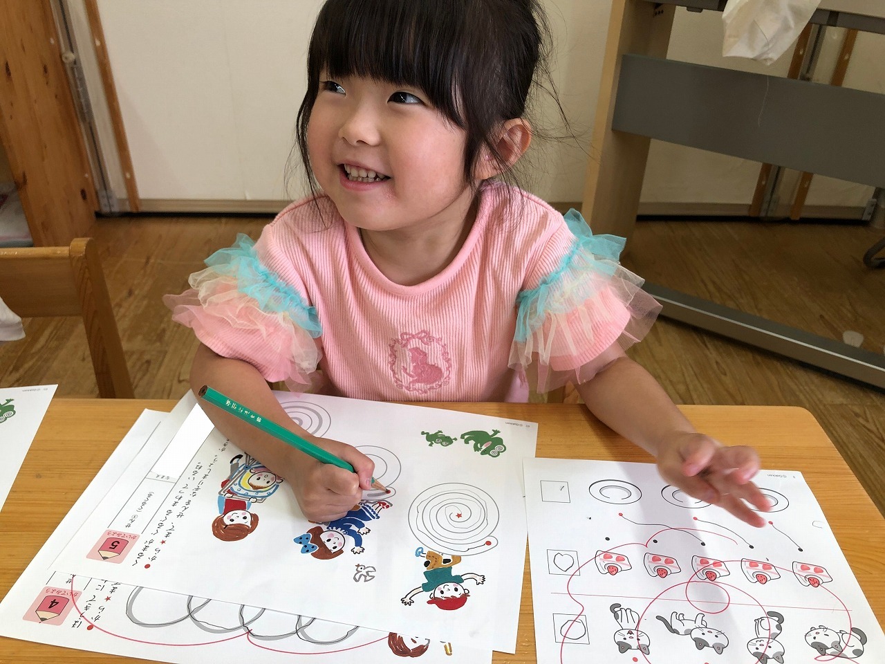 すくわくプログラム 学研 ≪まなび：4歳≫ | にじいろ保育園ブログ