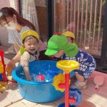 「水遊びを行いました」