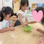 「シャボン玉、楽しいね！」