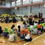 梅島第一小学校での交流会
