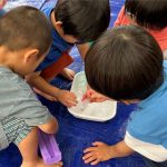 感触遊びを楽しんだよ!(3歳児)