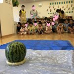 「夏ならではの遊び、すいかわりをしました!」