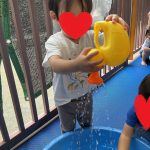 水遊びをしました