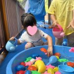 水遊びをしました